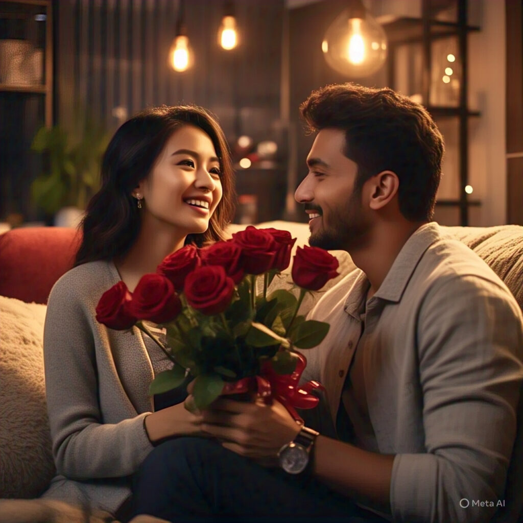 Couple showing signs of toxic love bombing behavior in a relationship