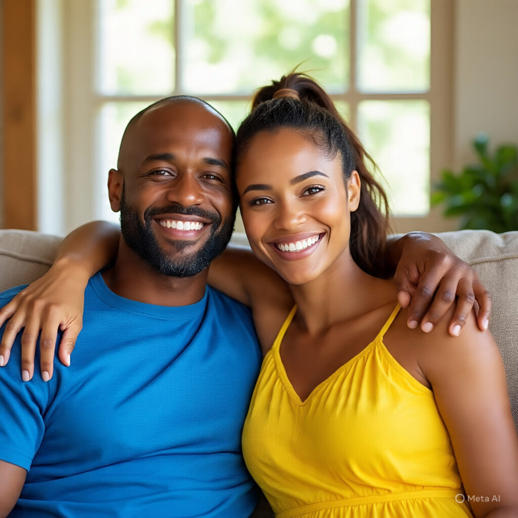 Healthy couple sharing a happy moment — healthy relationship tips trending in USA