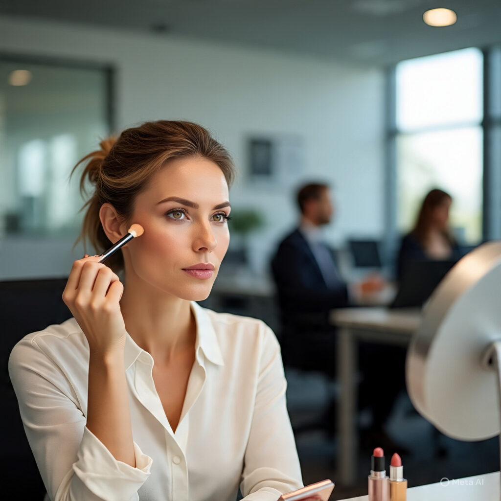 Light and natural makeup look for hot office days, trending in the USA