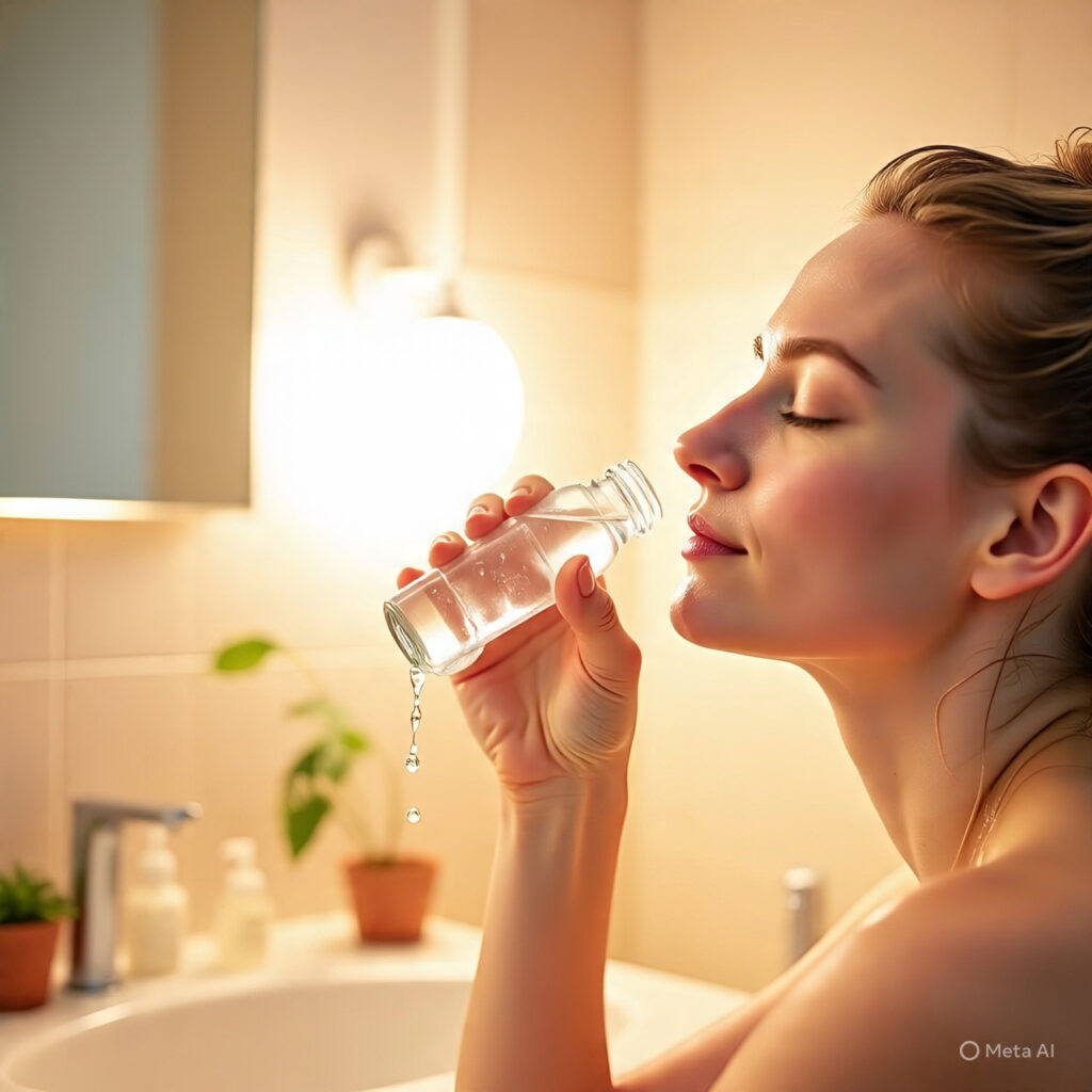 “Woman applying soothing cream to red, tight skin – trending skincare solutions in the USA”
