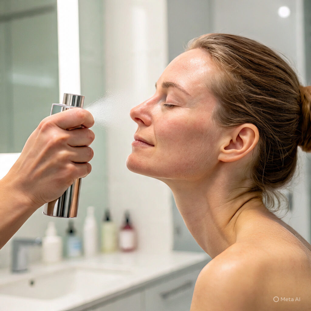Soothing thermal water spray for rosacea relief, trending skincare in the USA